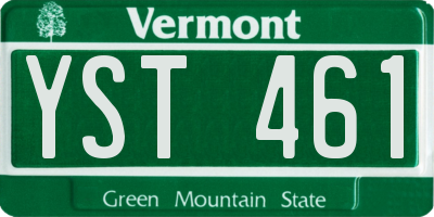 VT license plate YST461
