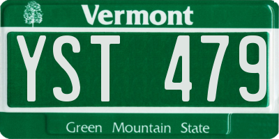 VT license plate YST479
