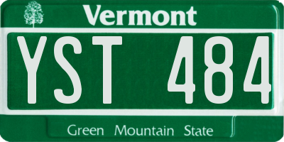 VT license plate YST484