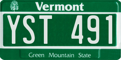 VT license plate YST491