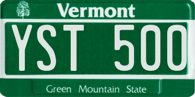 VT license plate YST500