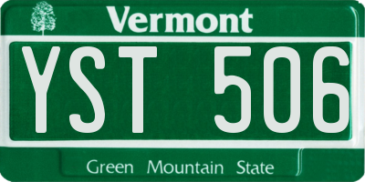 VT license plate YST506