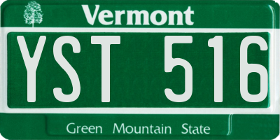 VT license plate YST516