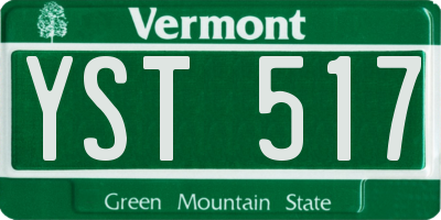 VT license plate YST517
