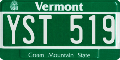 VT license plate YST519