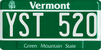 VT license plate YST520
