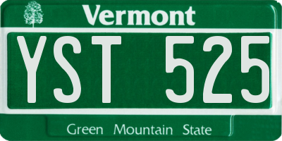 VT license plate YST525