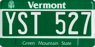 VT license plate YST527