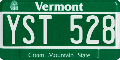 VT license plate YST528