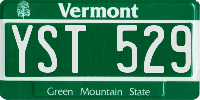 VT license plate YST529