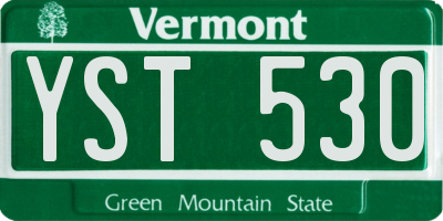 VT license plate YST530