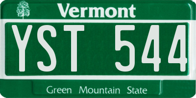 VT license plate YST544