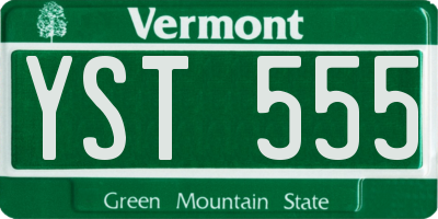 VT license plate YST555