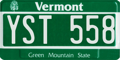 VT license plate YST558