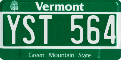 VT license plate YST564