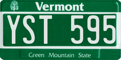 VT license plate YST595