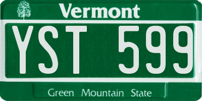 VT license plate YST599