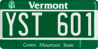 VT license plate YST601