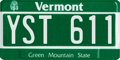 VT license plate YST611