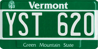 VT license plate YST620
