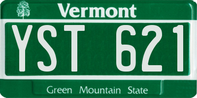 VT license plate YST621
