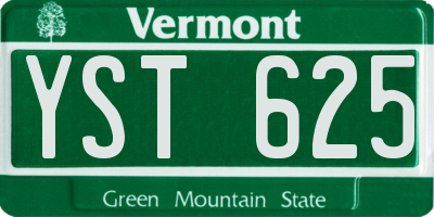 VT license plate YST625