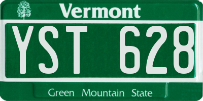 VT license plate YST628