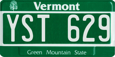 VT license plate YST629