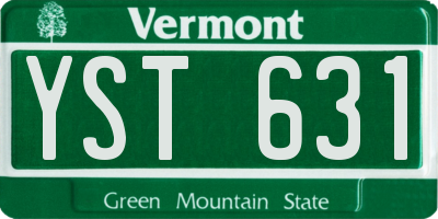 VT license plate YST631