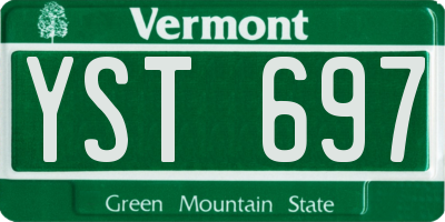 VT license plate YST697