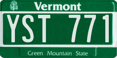 VT license plate YST771