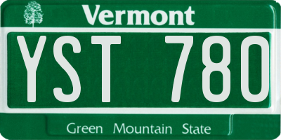 VT license plate YST780
