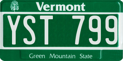 VT license plate YST799