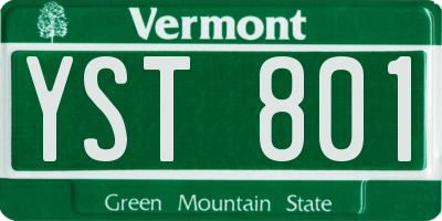 VT license plate YST801