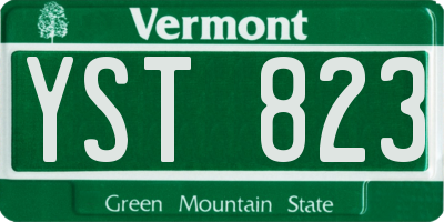 VT license plate YST823