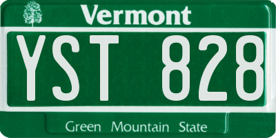 VT license plate YST828
