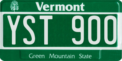 VT license plate YST900