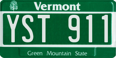 VT license plate YST911