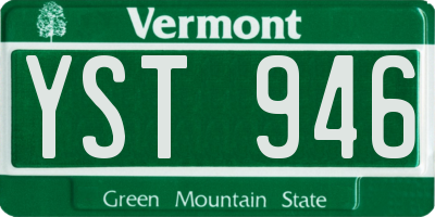 VT license plate YST946