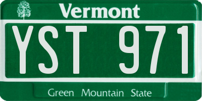 VT license plate YST971