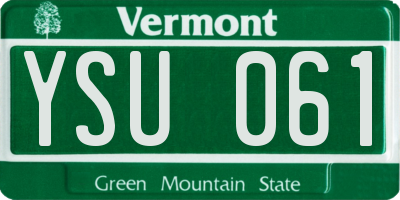 VT license plate YSU061