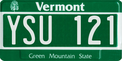 VT license plate YSU121