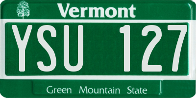 VT license plate YSU127