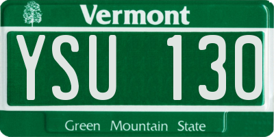VT license plate YSU130