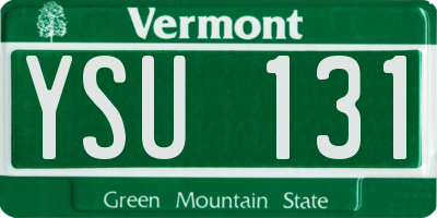 VT license plate YSU131