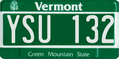 VT license plate YSU132