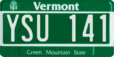VT license plate YSU141