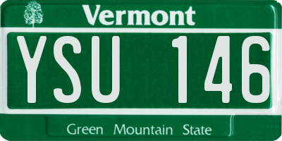VT license plate YSU146