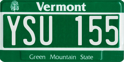 VT license plate YSU155