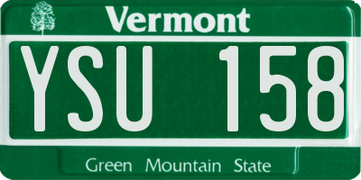 VT license plate YSU158